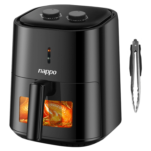 La Freidora Sin Aceite NAPPO es la solución perfecta para quienes buscan una forma más saludable de cocinar sus alimentos favoritos. Con una potencia de 1200W y tecnología Fry Force 360°, te permite disfrutar de los mismos sabores deliciosos de frituras tradicionales, pero sin necesidad de usar aceite. Posee una capacidad de 4.5L, tiene temperatura ajustable y apagado automático para una mayor seguridad. Gracias a que cuenta con una cesta extraíble y una rejilla con revestimiento antiadherente hacen que la limpieza sea fácil y rápida.