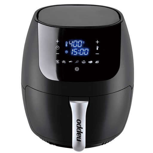 Con la Freidora Sin Aceite Nappo vas a poder freír tus alimentos de una manera práctica y saludable, gracias a su sistema de circulación de aire caliente que te permite hacer preparaciones sin necesidad de aceite.