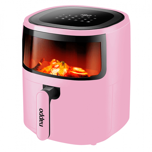 Con esta freidora sin aceite NAPPO, podrás cocinar comidas saludables y deliciosas sin agregar aceite. Reduce hasta en un 85% el uso de aceite para la cocción al utilizar tecnología de circulación de aire caliente de 360º cocinando los alimentos en todas las direcciones. Prepará una variedad de deliciosos platos con texturas crujientes utilizando solo un poco o nada de aceite, consiguiendo un sabor más intenso y resultados más sanos y menos caloríficos.