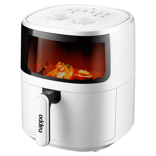 Disfrutá de las comidas que más te gustan de forma sana y rápida con esta freidora sin aceite NAPPO. Logra reducir hasta un 85% el uso de aceite para la cocción al utilizar tecnología de circulación de aire caliente de 360º cocinando los alimentos en todas las direcciones. Esta freidora permite preparar deliciosos platos utilizando solo un poco o nada de aceite. Sus 12 programas preestablecidos te permitirán elegir el más adecuado dependiendo de la comida a realizar.