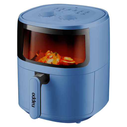 Disfrutá de las comidas que más te gustan de forma sana y rápida con esta freidora sin aceite NAPPO. Logra reducir hasta un 85% el uso de aceite para la cocción al utilizar tecnología de circulación de aire caliente de 360º cocinando los alimentos en todas las direcciones. Esta freidora permite preparar deliciosos platos utilizando solo un poco o nada de aceite. Sus 12 programas preestablecidos te permitirán elegir el más adecuado dependiendo de la comida a realizar.