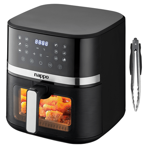 Esta freidora sin aceite NAPPO es la mejor opción para aquellos que buscan una forma más saludable de cocinar sus alimentos favoritos. Con una capacidad de 7L y una potencia de 1600W, te permite cocinar grandes cantidades de comida de una sola vez. Con su canasto con ventana de visualización y luz interior, podés controlar el proceso de cocción sin necesidad de abrir la freidora. Además, cuenta con panel táctil con pantalla, 12 funciones preestablecidas, temperatura ajustable e incluye una pinza para utilizar mientras cocinás tus recetas favoritas.