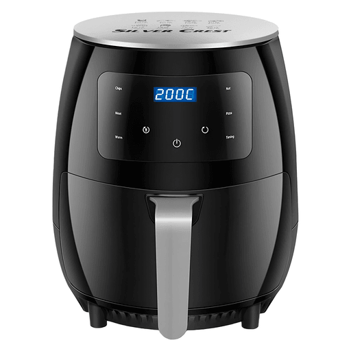 Esta freidora sin aceite Silver Crest es el complemento ideal para tu cocina. Con una potencia de 2400W y capacidad de 6L, es perfecta para preparar tus platos favoritos para toda la familia. Además, cuenta con control táctil, 6 programas preestablecidos, temperatura ajustable y temporizador de hasta 60 minutos que permiten cocinar una amplia gama de recetas.