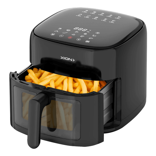 La freidora sin aceite Xion combina tecnología, capacidad para que disfrutes comidas más saludables sin resignar sabor. Con 6,8L de capacidad y un potente sistema de cocción por aire 360°, cocina de manera uniforme y rápida. Su panel digital con 10 funciones preestablecidas hace todo más simple, y su cesta antiadherente removible facilita la limpieza. Ideal para familias, ofreciendo resultados crocantes por fuera y jugosos por dentro, sin una gota de aceite.
