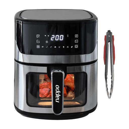 Esta freidora NAPPO Digital de 7L proporciona una manera fácil y saludable de preparar tus comidas favoritas mediante el uso de la Tecnología Fry Force 360° que cocina los alimentos de forma rápida y uniforme, para que puedas hacer numerosos platos, calentando los alimentos en todas las direcciones sin la necesidad de utilizar aceite, haciendo tus comidas saludables y deliciosas.