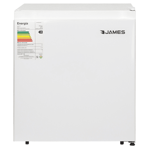 El Frigobar James es una solución compacta y práctica para espacios pequeños, con un sistema de frío húmedo y una capacidad de 44 litros que permite conservar bebidas y alimentos con eficiencia. Cuenta con clasificación energética A, termostato regulable y puerta reversible, ofreciendo mayor adaptación al entorno. Incorpora un congelador, estantes tipo parrilla y aislación térmica de poliuretano expandido para un mejor rendimiento. Sus patas delanteras ajustables facilitan la nivelación, e incluye bandeja de desagüe del congelador y cubetera, convirtiéndolo en un equipo funcional y versátil.
