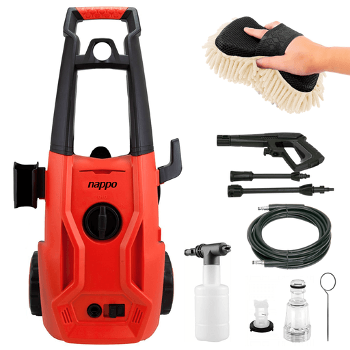 Esta hidrolavadora NAPPO ofrece un rendimiento eficiente para la limpieza del hogar gracias a su presión máxima de 130 bar y un flujo de hasta 7,5 L/min, ideales para remover suciedad con facilidad. Cuenta con manguera y cable de 5 metros, protección contra agua IPX5 y un diseño portátil con manijas y ruedas que facilitan su traslado. Incorpora accesorios de conexión rápida e incluye pistola pulverizadora, boquilla regulable, manguera de alta presión, conector y mopa/esponja, brindando una solución completa y práctica para distintas tareas de limpieza.
