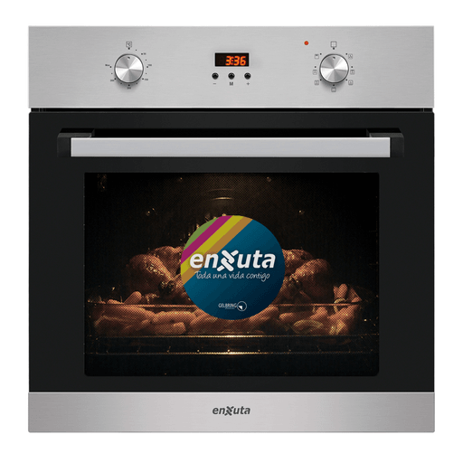 El horno de empotrar eléctrico Enxuta de 70 litros combina capacidad, eficiencia y estilo, ofreciendo un panel de control inoxidable con timer digital y 7 posiciones de cocción para preparar todo tipo de recetas. Incorpora grill eléctrico, termostato y doble vidrio interior removible que facilita la limpieza, además de luz interna, bandeja y rejilla para un uso más práctico. La opción ideal para quienes buscan un horno completo, moderno y funcional que se adapte perfectamente a cualquier cocina.