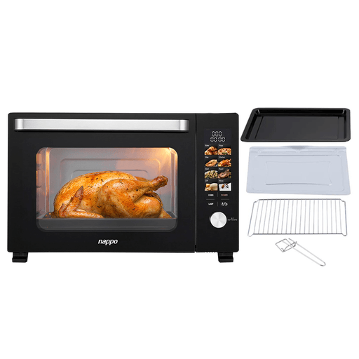 Este horno eléctrico NAPPO es ideal para quienes buscan practicidad y precisión en la cocina. Con 35 litros de capacidad y 1500W de potencia, permite preparar una amplia variedad de recetas de forma rápida y uniforme. Su panel digital con pantalla a color y múltiples programas facilitan el uso, mientras que la función de convección y sus diferentes modos de calentamiento aseguran una cocción pareja en cada preparación. Además, su diseño cuenta con luz interior y accesorios útiles, convirtiéndolo en una opción completa y versátil para el día a día.
