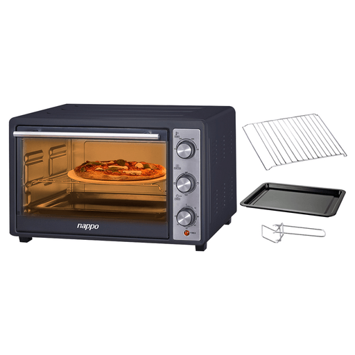 Realizá todo tipo de comidas de forma fácil y segura con ese horno eléctrico Nappo NEH-043 con una capacidad de 36 litros. Cuenta con 1600W de potencia, control de temperatura ajustable entre 100 y 250°C, temporizador de 60 minutos con timbre e incluye bandeja, rejilla y asa!