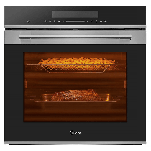 El Horno Empotrable Midea de 81 litros ofrece tecnología avanzada y gran capacidad para cocinar con eficiencia y precisión. Cuenta con 11 funciones de cocción, incluyendo Airfry, doble grill y convector trasero, ideales para lograr resultados crujientes y uniformes. Su puerta con guías telescópicas facilita el acceso seguro a los alimentos, mientras que la luz interior permite monitorear la cocción sin abrir el horno. Con una potencia eléctrica de 2,9kW, este horno combina potencia, versatilidad y diseño para una experiencia culinaria superior.