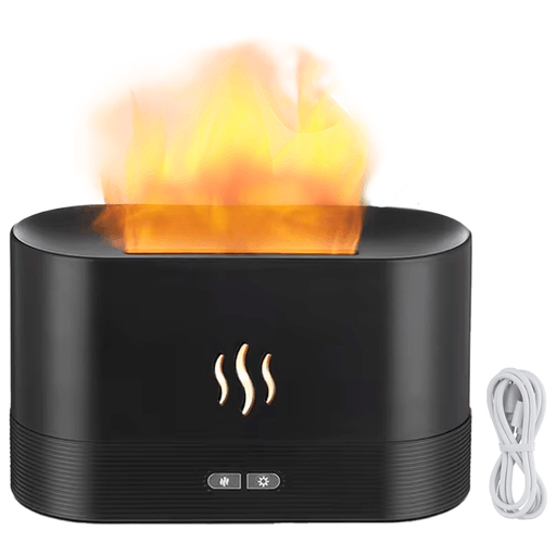 El humidificador de aromas con efecto llama es el complemento perfecto para tu hogar. Con 2 niveles de brillo ajustables, este dispositivo ofrece una experiencia única y relajante, además se puede añadir aceites esenciales para disfrutar de tus aromas favoritos mientras humidificas el aire. Posee una capacidad de tanque de agua de 180ml y un volumen de pulverización de 15-20ml/h ideal para espacios pequeños y medianos. Una de las características más destacadas de este producto es su función de apagado automático después de 6 horas de trabajo, lo que te brinda tranquilidad y seguridad en todo momento. 