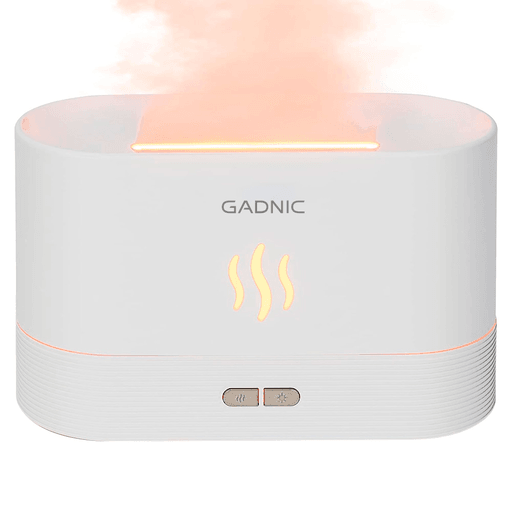 Este difusor humidificador Gadnic es perfecto para aromaterapia ultrasónico, toma la luz y la niebla para crear un efecto de llama realista que se puede ajustar entre una llama suave y una llama feroz. Añadí 3-5 gotas de tus aceites esenciales favoritos para aliviar la fatiga, hidratar tu piel y garantizar un ambiente agradable para que puedas relajarte.