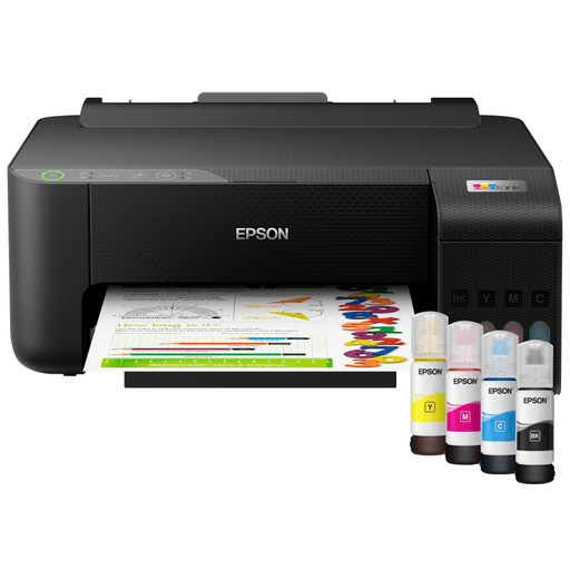 Esta impresora Epson inalámbrica ofrece costos de impresión ultrabajos gracias al sistema EcoTank que imprime 4.500 páginas a blanco y negro ó 7.500 páginas a color por cada juego de botellas de repuesto. Posee WiFi Direct y ofrece funciones de impresión móvil y copia con cámara a través de la nueva aplicación Epson Smart Panel, además de ser compatible con operación por voz a través de Alexa y el Asistente de Google. Ahora vas a poder rellenar las tintas de manera fácil, sin derrames  y sin errores con la tecnología EcoFit.