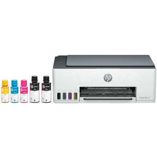 Con esta impresora HP Smart Tank 580 Todo En Uno disfrutá de la confiabilidad diaria que te ofrece la calidad HP permitiéndote imprimir, escanear o copiar. Gracias a su conectividad por WiFi y Bluethooth podrás imprimir de forma rápida y muy buena calidad de hasta 4800 x 1200dpi a color o en blanco y negro hasta 1200 x 1200ppp. Cuenta con depósito y botones inteligentes, memoria integrada de 64mb y con capacidad inalámbrica.