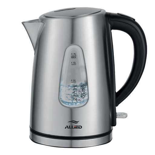 La jarra eléctrica Allied de 1.7 litros destaca por su rapidez y practicidad. Con 2200W de potencia, calienta el agua en pocos minutos, mientras que su apagado automático brinda seguridad en cada uso. El filtro removible ayuda a mantener el agua limpia y la base giratoria de 360° facilita manipularla desde cualquier ángulo. Una opción eficiente y cómoda para el día a día.

