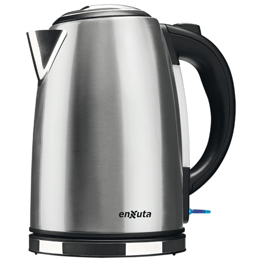 Esta jarra eléctrica Enxuta en acero inoxidable tiene una capacidad de 1.7 litros y una potencia de 2000-2400W. Cuenta con indicador de nivel de agua, depósito de agua transparente, tapa con cierre de seguridad y apertura automática y luz indicadora. Tanto su base antideslizante como el filtro son desmontables, permitiéndote realizar la limpieza muy fácilmente.