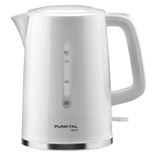 Calentá agua de forma rápida y simple con la Jarra eléctrica Punktal con capacidad de 1.7 litros, base rotación 360° y filtro desmontable en la boquilla. Además, cuenta con visor de nivel de agua para que puedas ver la cantidad de agua que contiene.
