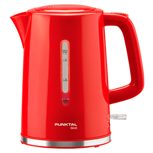 Calentá agua de forma rápida y simple con la Jarra eléctrica Punktal con capacidad de 1.7 litros, base rotación 360° y filtro desmontable en la boquilla. Además, cuenta con visor de nivel de agua para que puedas ver la cantidad de agua que contiene.
