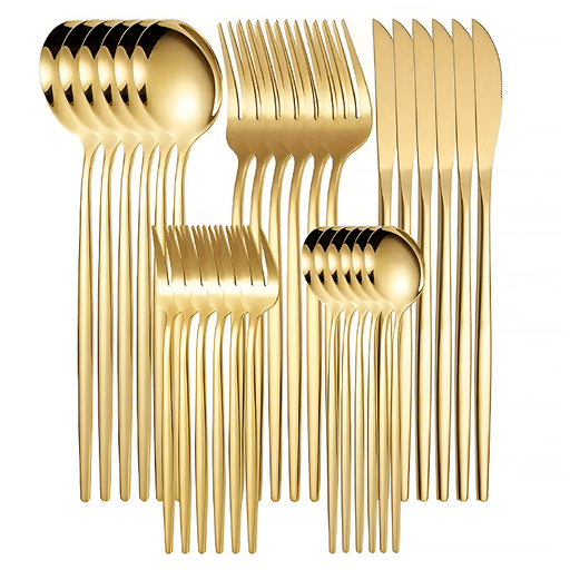 Elegí darle un toque de sofisticación a tu mesa con este set de cubiertos de 30 piezas, diseño contemporáneo y un elegante acabado tipo espejo que refleja distinción en cada ocasión. Fabricados en acero inoxidable de alta calidad, son resistentes a la oxidación y la corrosión, garantizando larga vida útil incluso con uso diario. Sus mangos ergonómicos y bordes suavizados ofrecen comodidad y seguridad en cada comida, combinando practicidad con estilo. El set incluye todo lo necesario para compartir en familia o con invitados: 6 cuchillos, 6 tenedores grandes, 6 tenedores de postre, 6 cucharas y 6 cucharas de té.