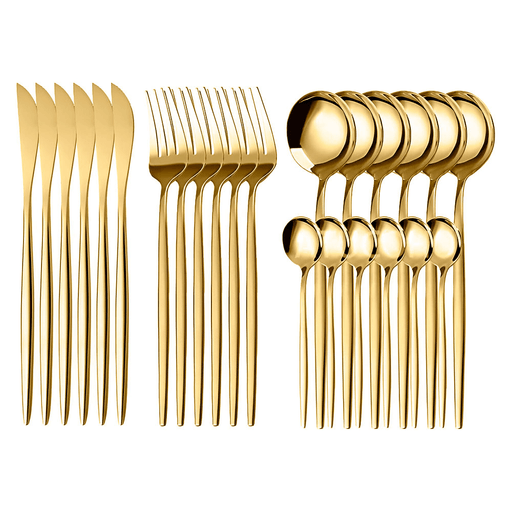 Con un diseño contemporáneo y un acabado tipo espejo que realza cualquier mesa, este set de cubiertos de 24 piezas es ideal para quienes buscan funcionalidad sin renunciar a la elegancia. Fabricado en acero inoxidable de alta calidad, resistente a la oxidación y corrosión, garantiza durabilidad incluso con uso frecuente. Sus mangos lisos, junto a los bordes alisados, brindan comodidad en cada uso. Incluye todo lo necesario para 6 comensales: 6 cuchillos, 6 tenedores, 6 cucharas y 6 cucharas de té.