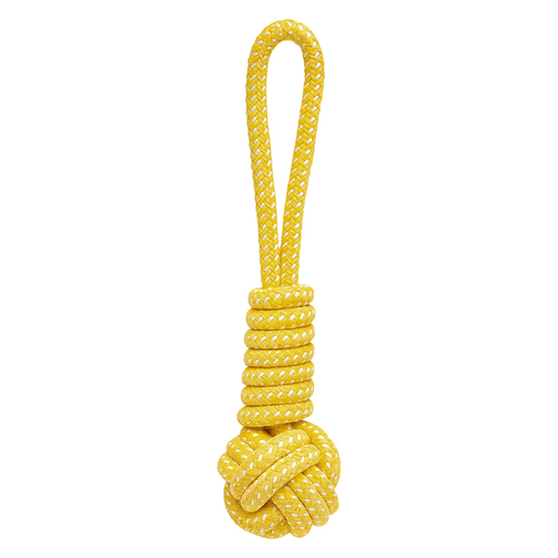 Divertido, resistente y seguro, este juguete interactivo de cuerda con nudo es ideal para mantener a tu perro activo y entretenido durante horas. Su diseño robusto y su fabricación en algodón de alta calidad lo hacen perfecto incluso para los perros que más muerden. Gracias a su mango ergonómico y a la pelota con nudos, es ideal para juegos de tira y afloja que fortalecen el vínculo entre vos y tu mascota, mientras estimulan su mente y ayudan a prevenir el aburrimiento. Además, es portátil y liviano, perfecto para llevarlo al parque o de paseo.