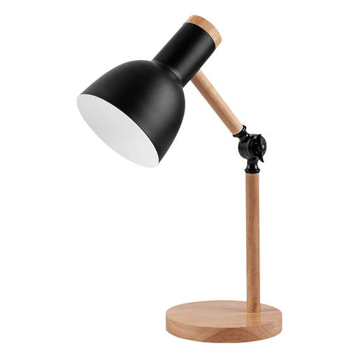 Iluminá tus espacios con esta lámpara de mesa de diseño moderno, fabricada en madera e hierro, con brazo articulado ajustable y ángulo de apertura flexible para direccionar la luz como prefieras. Ideal para dormitorios, salas de estar, oficinas o rincones de lectura. Cuenta con interruptor en el cable y conector E-27 compatible con bombillas de hasta 40W. Su luz blanca cálida (3500K) crea una atmósfera acogedora en cualquier ambiente, haciendo que tus espacios sean amenos e ideales para vivir. ¡Un toque de estilo nórdico para tu escritorio!