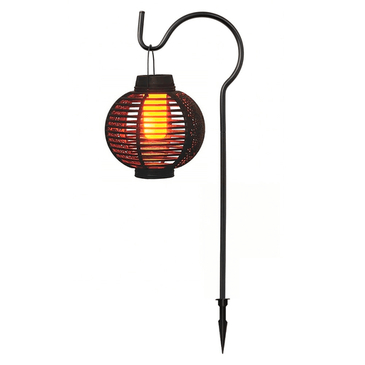Lámpara LED con efecto de llama, perfecta para crear una atmósfera cálida y acogedora en tu jardín o terraza. Fácil de instalar y sin necesidad de cables, funciona con energía solar y cuenta con encendido automático al anochecer. Fabricada con material resistente, es ideal para uso en exteriores durante todo el año. Incluye estaca y dos tubos conectores para adaptarse a distintas alturas y necesidades de instalación.