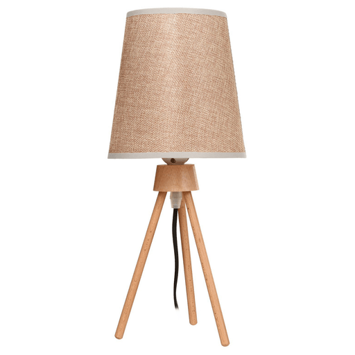 Esta Lámpara de Mesa combina funcionalidad y diseño en una pieza compacta y elegante. Con una base de madera robusta y una pantalla de lino, ofrece una iluminación suave y cálida que crea un ambiente acogedor en cualquier rincón del hogar. Su estructura aporta un toque de sofisticación, integrándose con facilidad en diversos estilos de decoración. Con dimensiones de 15cm de diámetro y 37cm de altura, es ideal para espacios pequeños, manteniendo su capacidad de iluminar eficazmente con una luz equilibrada y agradable.