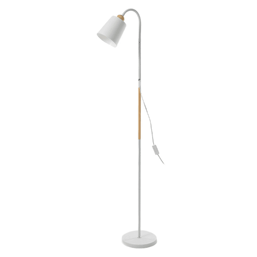 Esta lámpara de pie DecoTeam es el complemento perfecto para tu hogar. Fabricada en hierro con detalles en madera, es perfecta para darle un toque moderno y elegante a cualquier habitación. Su estructura ajustable te permite modificar la altura según tus necesidades, garantizando una iluminación precisa y funcional. Además, es compatible con diferentes tipos de bombillas gracias a su casquillo tipo E27 y cuenta con un práctico interruptor de botón para un uso cómodo y eficiente en cualquier lugar de tu hogar.