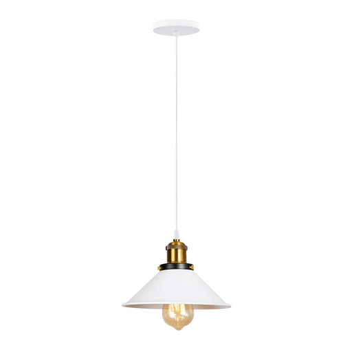 Este artefacto de luz de techo color blanco mate tiene un rango de iluminación de entre 8 y 15 metros cuadrados. Su diseño simple y minimalista estilo nórdico se adapta a cualquier ambiente: living, comedor, cocina, pasillo o dormitorio. Además su altura es ajustable según lo desees, a una longitud máxima de 90cm.