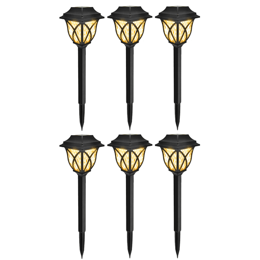 Iluminá tu jardín de forma simple y elegante con este set de 6 lámparas solares LED. Con diseño minimalista y encendido automático, se cargan con el sol durante el día y brillan por la noche sin necesidad de cables ni mantenimiento. Resistentes al agua y fáciles de instalar, son la opción perfecta para darle un toque cálido o blanco a tus espacios exteriores.
