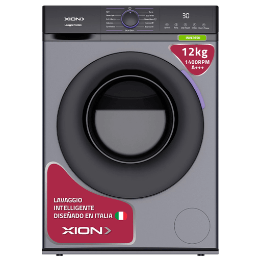 El Lavarropas XION con carga frontal es la elección ideal para cuidar tu ropa con máxima eficiencia y comodidad. Con una amplia capacidad de 12Kg y 12 programas de lavado, se adapta fácilmente a distintos tipos de tejidos y niveles de suciedad. Su eficiencia energética A+++ asegura un consumo reducido, mientras que el centrifugado de hasta 1400rpm y el rango de temperatura regulable de 20 a 60°C garantizan resultados óptimos en cada ciclo. Incorpora un display digital intuitivo, cuba en acero inoxidable para mayor durabilidad y una potencia nominal de 1600W, combinando rendimiento, resistencia y practicidad en un solo equipo.