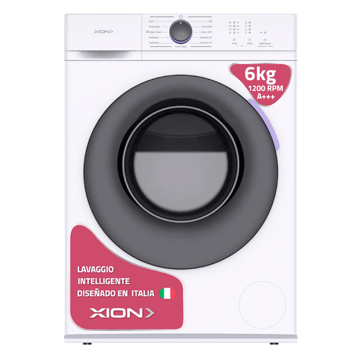 El lavarropas XION de carga frontal combina eficiencia y rendimiento en un diseño compacto y moderno. Con una capacidad de 6kg y 12 programas de lavado, se adapta a diferentes tipos de prendas y necesidades. Su centrifugado ajustable de hasta 1200 RPM garantiza un secado eficaz, mientras que su clasificación energética A+++ permite un consumo optimizado. Fabricado con un tanque de acero inoxidable y opciones de temperatura entre 20 y 90°C, ofrece durabilidad y versatilidad para un lavado impecable.
