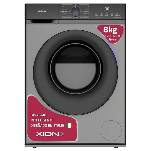 El Lavarropas XION con carga frontal es la opción perfecta para mantener tu ropa impecable y fresca en todo momento. Con una capacidad de carga de 8kg y 12 programas diferentes,  te ofrece una amplia variedad de opciones para adaptarse a tus necesidades de lavado. Su motor BLDC inverter y una eficiencia energética clase A+++ garantizan un bajo consumo eléctrico. Además, cuenta con velocidad de centrifugado ajustable hasta 1200rpm, rango de temperatura de 20 a 90ºC y display digital que te permite controlar los ajustes fácilmente.