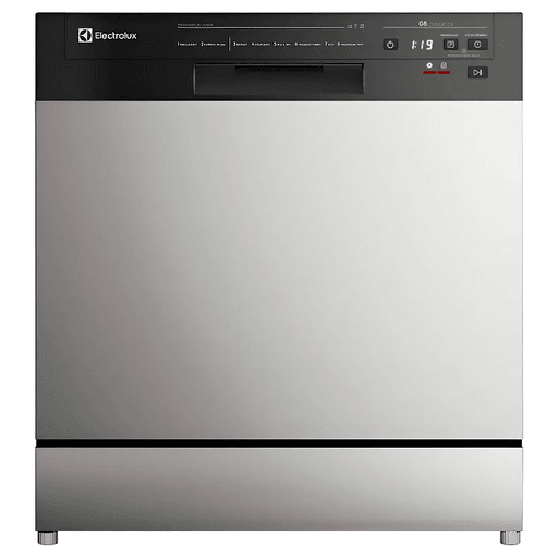 El lavavajillas Electrolux es ideal para simplificar tu rutina diaria con una limpieza eficiente y más sustentable. Cuenta con 8 modos de lavado y un consumo de solo 12,4 litros de agua por ciclo, logrando un importante ahorro frente al lavado a mano. Incluye programas prácticos como Lava & Seca 50’, Eco, Express 30’ y Prelavado, además de la función Higienizar Loza 70°C para una higiene superior. Su display digital permite controlar el tiempo restante, suma inicio diferido hasta 24 horas y bloqueo de panel para mayor seguridad, todo en un diseño moderno y compacto por fuera, pero amplio por dentro.