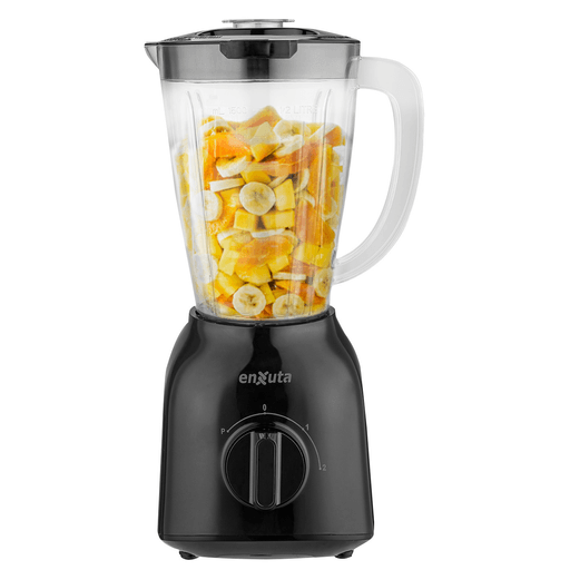 Esta Licuadora Enxuta es ideal para preparar batidos, smoothies y sopas de manera rápida y eficiente. Con una potencia de 400W y 2 velocidades diferentes, esta licuadora te permite ajustar la potencia de acuerdo a tus necesidades. Además, cuenta con un pulsador que facilita el manejo durante su uso. Su jarra de plástico de 1.5L es perfecta para preparar grandes cantidades de bebidas, y además es desmontable para facilitar su limpieza. Con un pico vertedor incorporado, podrás servir tus preparaciones de forma sencilla y sin derrames.