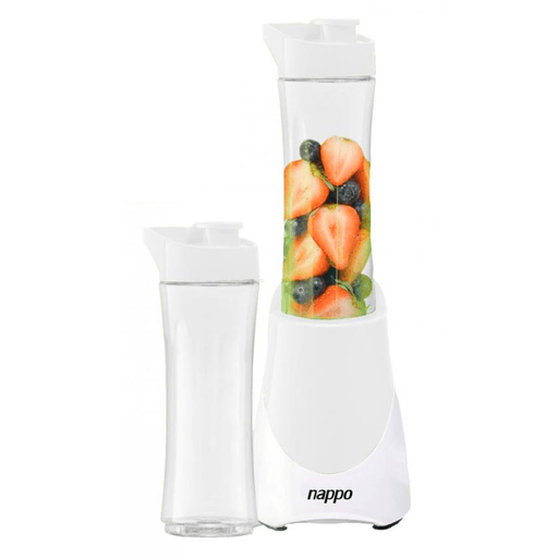 La Licuadora Nappo electrónica portátil es un moderno y super práctico electrodoméstico que te permite elaborar tus licuados y tragos favoritos en el mismo recipiente donde los vas a beber. Incluye dos vasos de 600ml, además es fácil de limpiar y transportar.
