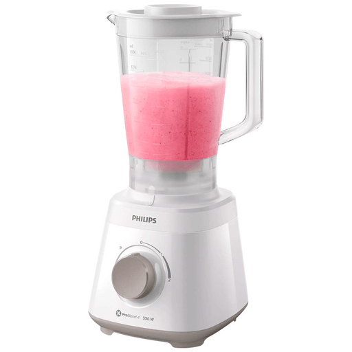 Dominá cualquier receta gracias a la licuadora de uso diario Philips HR2129. La exclusiva tecnología ProBlend 4 permite crear el entorno perfecto para licuar de forma rápida y suave. Cuenta con 2 velocidades más velocidad turbo. Su jarra tiene una capacidad de procesamiento de 1.5 litros.