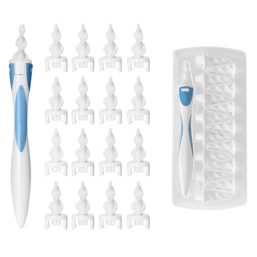 Este limpiador de oídos es seguro y eficaz para el cuidado de tus oídos. Sus puntas en espiral reemplazables y lavables, eliminan la cera de manera efectiva y sin causar molestias. Además, incluye 16 puntas de silicona y una práctica caja de almacenamiento para mantener todo organizado y llevarlo contigo vayas donde vayas.