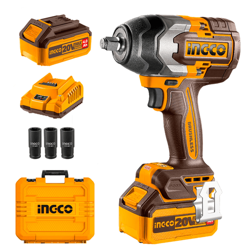 La llave de impacto INGCO a batería es una herramienta potente y confiable, ideal para trabajos exigentes. Su motor sin escobillas garantiza mayor rendimiento y durabilidad, mientras que su alto par permite aflojar y ajustar tuercas con facilidad. Cuenta con velocidades regulables, luz LED integrada para trabajar con mejor visibilidad y un diseño cómodo para un uso práctico. Incluye baterías, cargador, zócalos y maletín, para que tengas todo listo desde el primer momento. Potencia, comodidad y calidad en una sola herramienta
