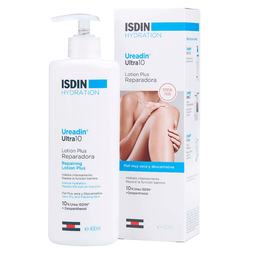 Isdin Hydration Ureadin Lotion 10 es una loción hidratante para el cuidado y protección de la piel seca. La hidratación es un paso fundamental en la higiene diaria de nuestra piel, por ello, su fórmula con Urea ISDIN 10% restablece los niveles óptimos, dejando tu piel con una sensación de suavidad totalmente libre de tirantez.