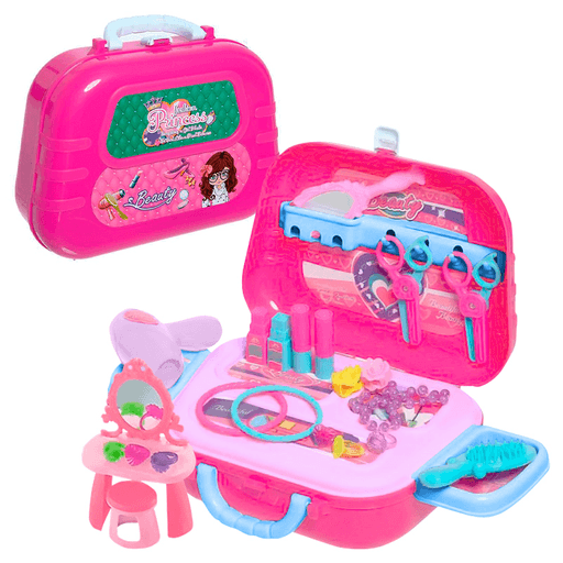 Este set de belleza de 25 piezas es el juguete ideal para el aprendizaje y diversión de los más pequeños. Con sus colores brillantes y piezas realistas, mantiene el interés de los niños en todo momento, convirtiendo el juego en una experiencia única que estimula su imaginación. Fabricado en ABS, fomenta las habilidades motoras desde una edad temprana y les permite jugar en cualquier momento o lugar gracias al práctico maletín de almacenamiento.
