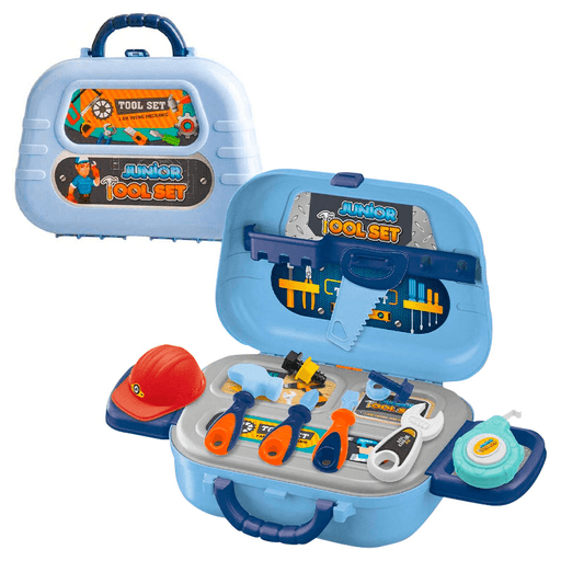 Este set de herramientas de 18 piezas es el juguete ideal para el aprendizaje y diversión de los más pequeños. Con sus colores brillantes y piezas realistas, mantiene el interés de los niños en todo momento, convirtiendo el juego en una experiencia única que estimula su imaginación. Fabricado en ABS, fomenta las habilidades motoras desde una edad temprana y les permite jugar en cualquier momento o lugar gracias al práctico maletín de almacenamiento.