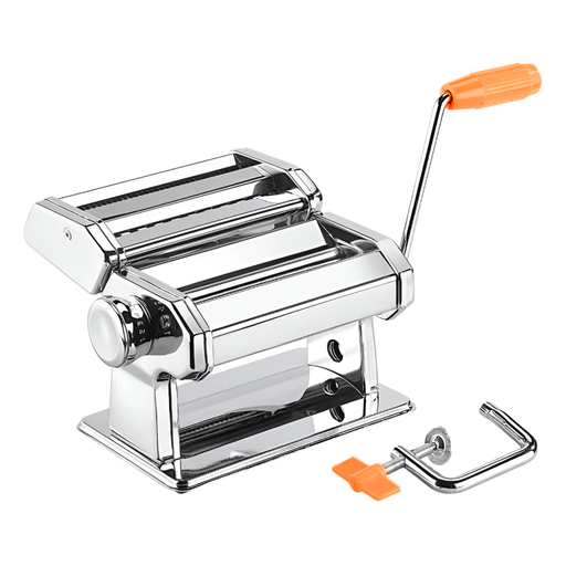Esta máquina de pasta es el accesorio ideal para tu cocina, permitiéndote hacer pasta casera de manera rápida y sencilla. Cuenta con 9 niveles de grosor ajustables y 2 anchos de corte, perfectos para preparar lasaña, fettuccine, ravioles y más. Fabricada en acero inoxidable, su cortador desmontable facilita la limpieza y el almacenamiento. ¡Disfrutá de pasta casera con el sabor y la textura que más te guste en cualquier momento!