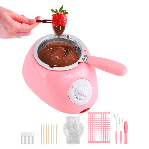 Esta máquina para derretir chocolate es el aliado perfecto para los amantes de los dulces. Con 35W de potencia y control de temperatura regulable, logra derretir el chocolate de forma uniforme y sin riesgo de quemarlo. Su recipiente removible de acero inoxidable garantiza una distribución óptima de calor y resultados suaves y homogéneos en cada preparación. Además, cuenta con función mantener caliente, es fácil de limpiar e incluye todas las herramientas y moldes para hacer bombones, galletas y muchas otras delicias.