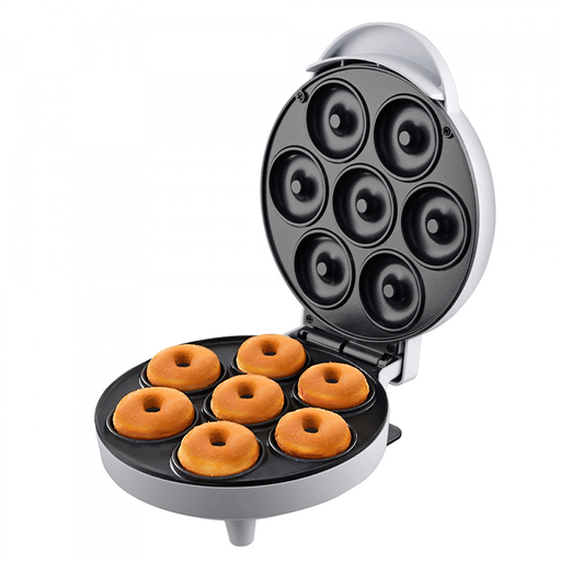 Con esta máquina para donas NAPPO con 1000W de potencia podrás hacer hasta 7 mini donas en cuestión de minutos. Tiene revestimiento antiadherente que te permite limpiarla de manera fácil, mango Cool-Touch muy seguro de usar y pies antideslizantes. Cuenta con luces indicadoras, diseño moderno y es apta para ser utilizada con niños. Ahora vas a poder disfrutar de deliciosas donas en familia o con amigos. 