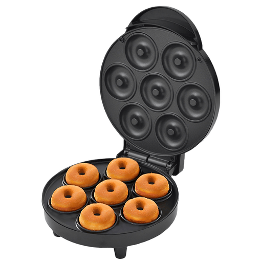 Con esta máquina para donas NAPPO con 1000W de potencia podrás hacer hasta 7 mini donas en cuestión de minutos. Tiene revestimiento antiadherente que te permite limpiarla de manera fácil, mango Cool-Touch muy seguro de usar y pies antideslizantes. Cuenta con luces indicadoras, diseño moderno y es apta para ser utilizada con niños. Ahora vas a poder disfrutar de deliciosas donas en familia o con amigos. 