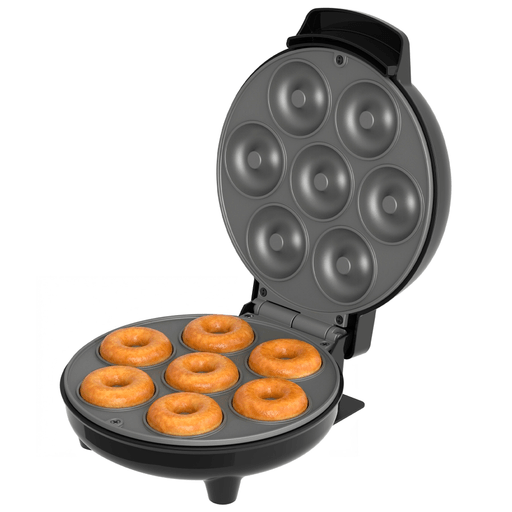 La máquina para mini donas NAPPO es perfecta para preparar deliciosas donas caseras de forma rápida y sencilla. Con 700W de potencia, garantiza una cocción uniforme y pareja, logrando resultados dorados en cada tanda. Tiene capacidad para hasta 7 mini donas por vez y cuenta con placas con revestimiento antiadherente, que facilitan la limpieza y evitan que la masa se pegue. Su diseño simple, moderno y elegante la convierte en un complemento ideal para cualquier cocina.