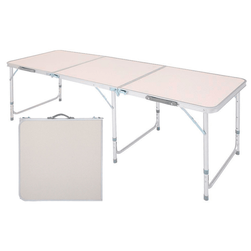Esta Mesa Plegable de aluminio de diseño portátil es ideal para salidas didácticas o con la familia. Podés ajustar la altura en varios niveles y bloquear las patas en una posición fija para brindar mayor estabilidad, mientras que sus materiales le otorgan resistencia. Además, es un producto rápido y fácil de armar.